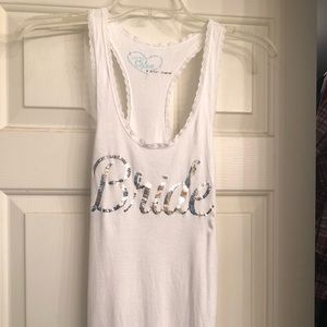 Blue by Betsy Johnson Bride tank top